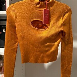 Diesel Orange Cut-Out Sweater & Skirt Set